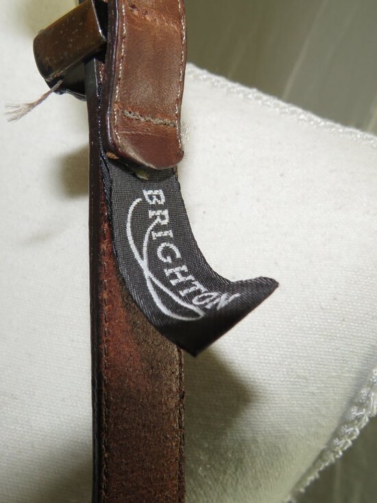 Vintage Brighton Western Concho Leather Belt • Tooled Metalwork • USA‑Made Arti main image 10